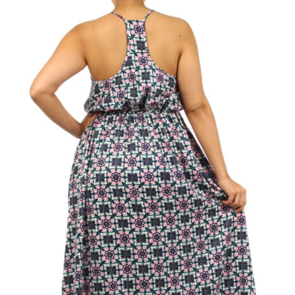 PLUS Boho Mosaic Maxi Dress - Picture 3 of 4